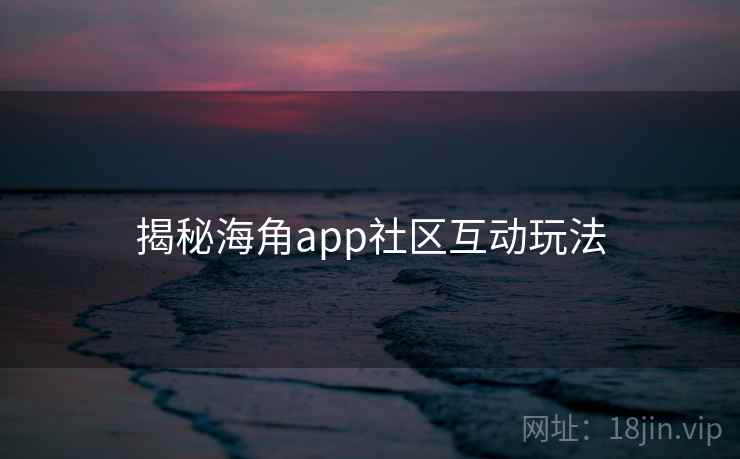 揭秘海角app社区互动玩法